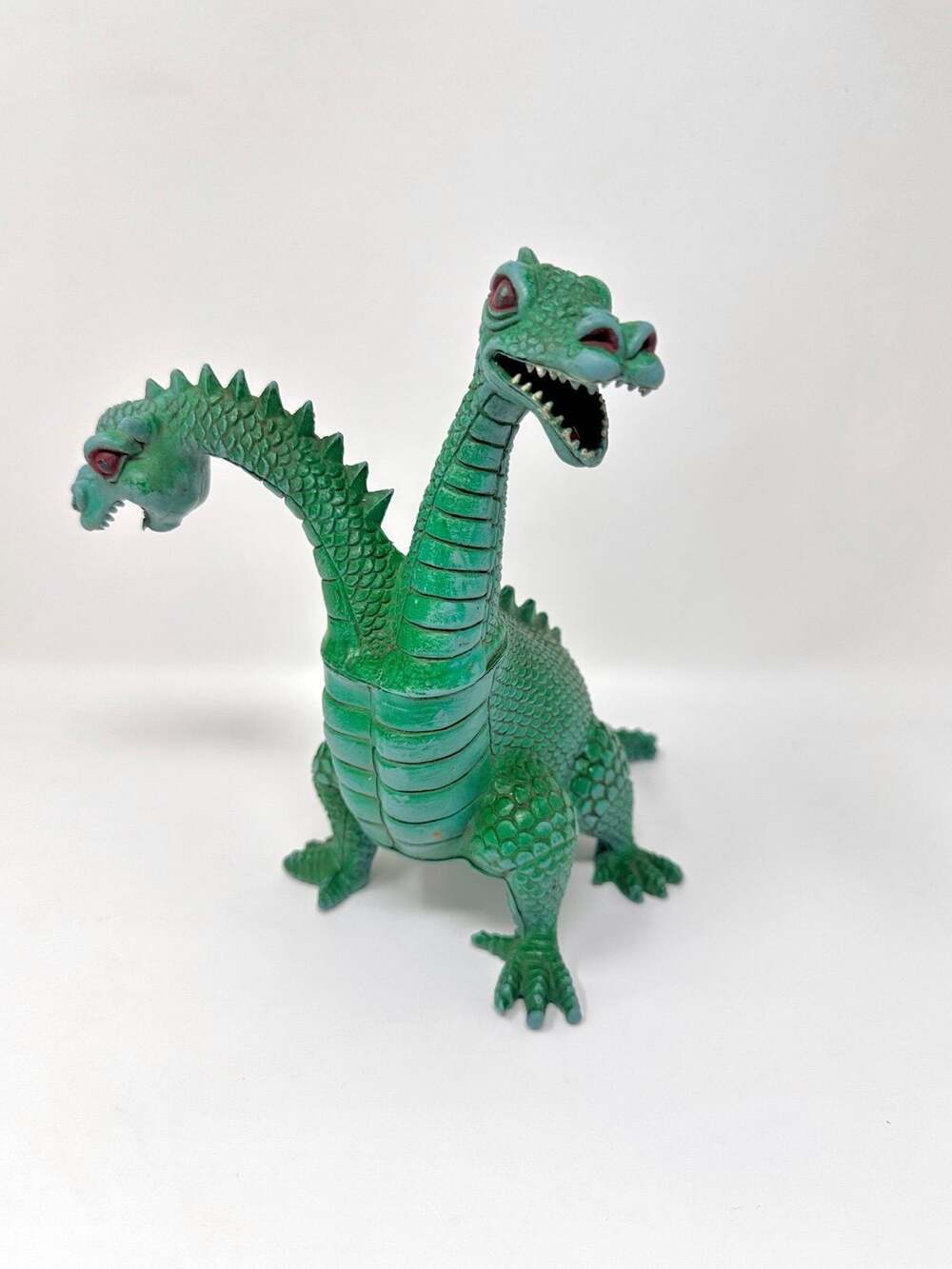 Green Two-Headed Dragon Action Figure Monster vintage toy by Imperial Toys 1983